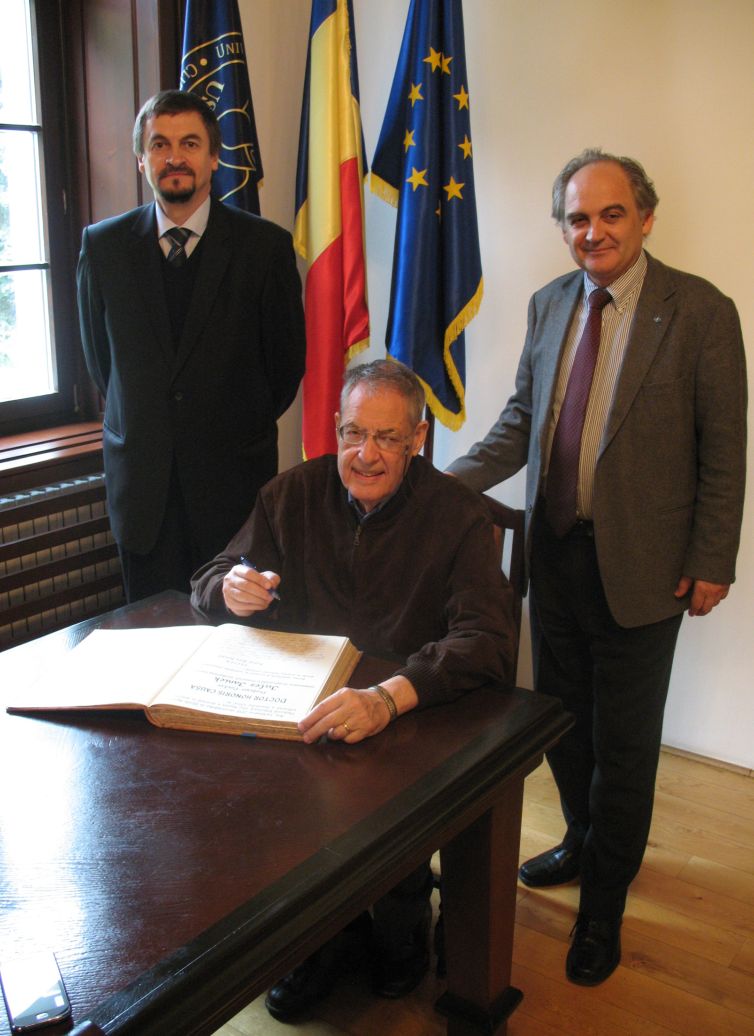 Dean Radu E. Sestras, Professor Jules Janick and Rector Doru Pamfil